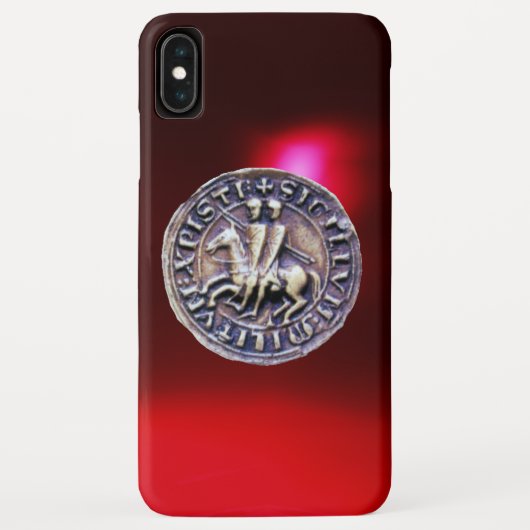 テンプル騎士団の赤いブルゴーニュの封印 Case-Mate iPhoneケース (裏面)