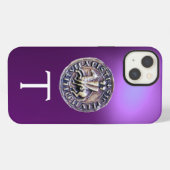 テンプル騎士団モノグラム 紫 iPhoneケース (裏面横)