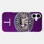 テンプル騎士団モノグラム 紫 iPhoneケース (裏面横)