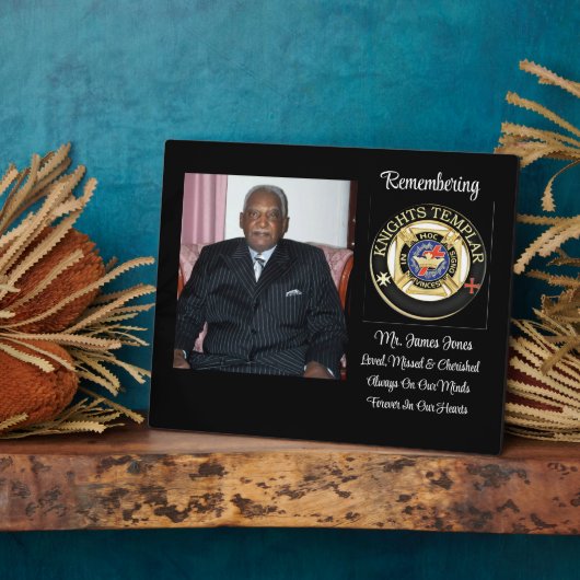 テンプル騎士団記念プレート フォトプラーク (側面)