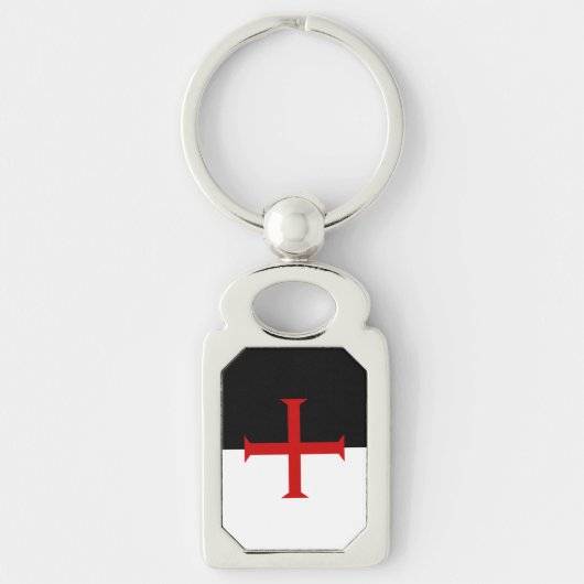 テンプル騎士道旗 キーホルダー (正面)