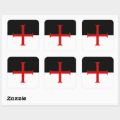 テンプル騎士道旗 スクエアシール (シート)