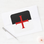 テンプル騎士道旗 スクエアシール (封筒)