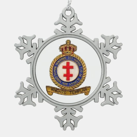 テンプル騎士 スノーフレークピューターオーナメント (正面)