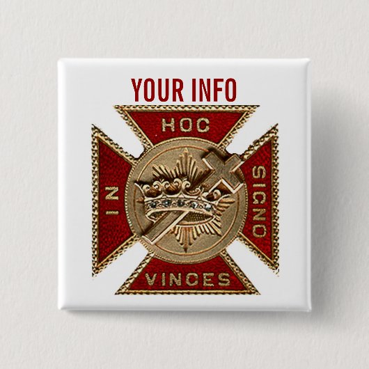 テンプル騎士 缶バッジ (正面)