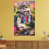 テンプル – カラフル抽象芸術絵画のキャンバス印刷 キャンバスプリント (インサイチュ (リビング))