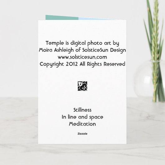 テンプル カード (裏面)