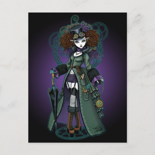 テンプル ヴィクトリアン スチームパンク ヴァンパイア エンジェル ポストカード (正面)