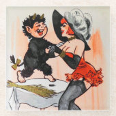 テンプレスヴィンテージクリスマスとハッピークランプス ガラスコースター (正面)