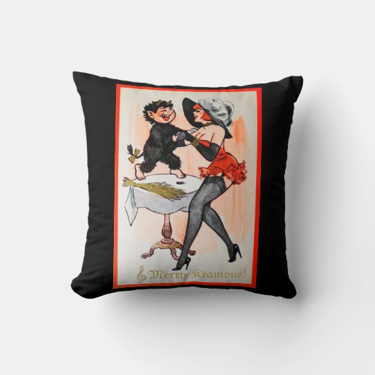 テンプレスヴィンテージクリスマスとハッピークランプス クッション (正面)