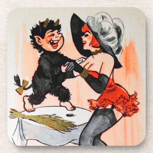 テンプレスヴィンテージクリスマスとハッピークランプス コースター (正面)