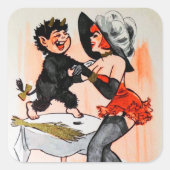 テンプレスヴィンテージクリスマスとハッピークランプス スクエアシール (正面)