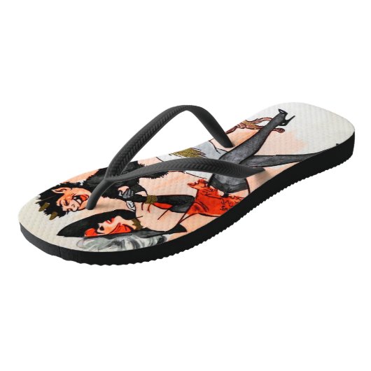 テンプレスヴィンテージクリスマスとハッピークランプス ビーチサンダル (アングル)