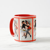 テンプレスヴィンテージクリスマスとハッピークランプス マグカップ (正面左)