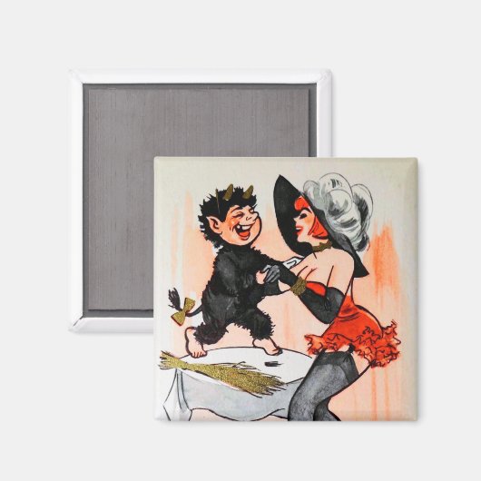 テンプレスヴィンテージクリスマスとハッピークランプス マグネット (正面/裏面)