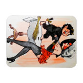 テンプレスヴィンテージクリスマスとハッピークランプス マグネット (横)