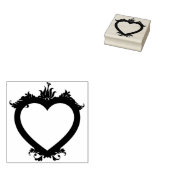 テンプレートあなたの名前をフローラハートスタンプ ラバースタンプ (押印)