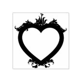 テンプレートあなたの名前をフローラハートスタンプ ラバースタンプ (インプリント)