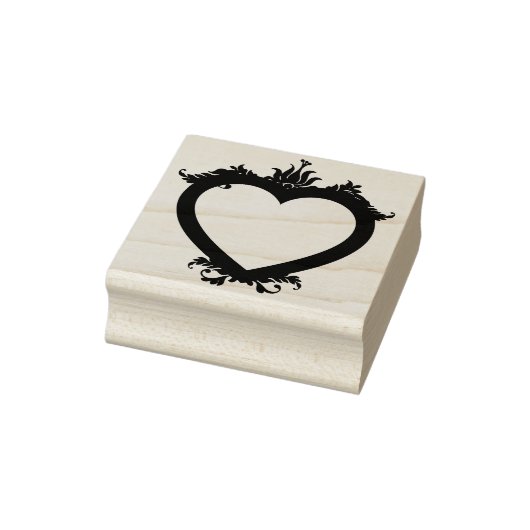 テンプレートあなたの名前をフローラハートスタンプ ラバースタンプ (スタンプ)