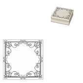 テンプレートあなたの名前を花のつる植物アートスタンプ ラバースタンプ (押印)