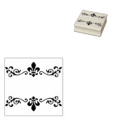 テンプレートあなたの名前を飾る花縁ど ラバースタンプ (押印)