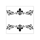 テンプレートあなたの名前を飾る花縁ど ラバースタンプ (インプリント)