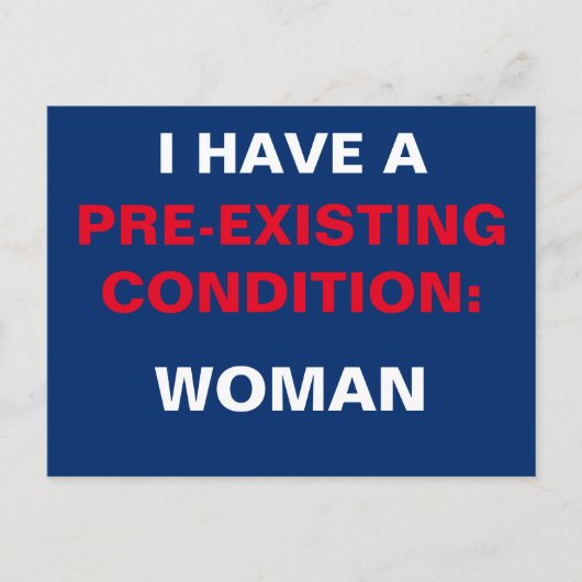 テンプレートが既に存在する状態のTrumpCare ポストカード (正面)