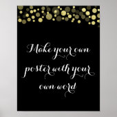 テンプレートと金ゴールドのデザインを自分のポスターにする ポスター (正面)