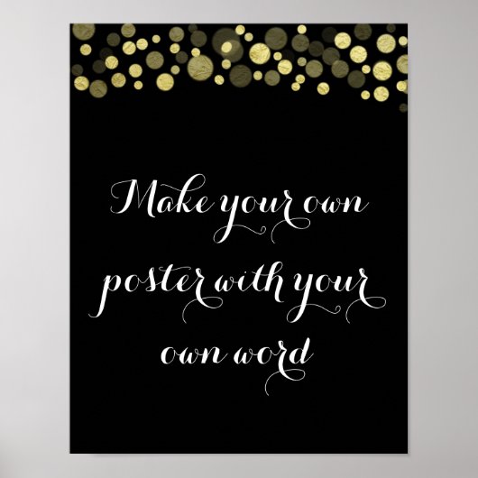 テンプレートと金ゴールドのデザインを自分のポスターにする ポスター (正面)