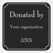 テンプレートによる寄付 スクエアシール (正面)