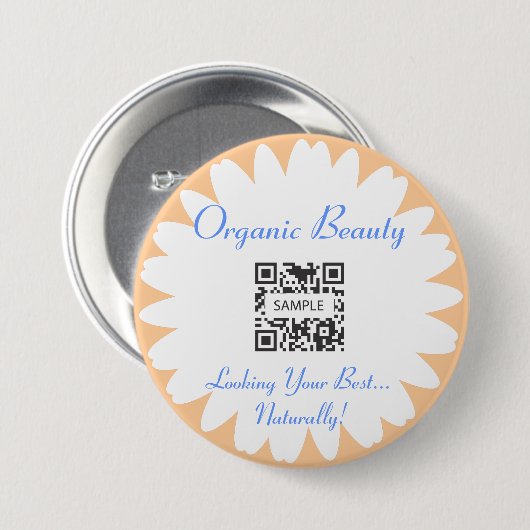 テンプレートのオーガニックな美しいにボタンをかけて下さい 缶バッジ (正面&裏面)