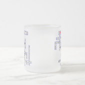 テンプレートのパズルのヤギ フロストグラスマグカップ (中央)