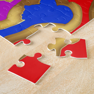 テンプレートのブランクはあなた自身の写真のイメージJPG JEPGを加えます ジグソーパズル