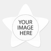 テンプレートのブランクは あなたのイメージの文字を加えますか、またはブランクを買います 星シール (正面)