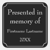 テンプレートのメモリに表示 スクエアシール (正面)