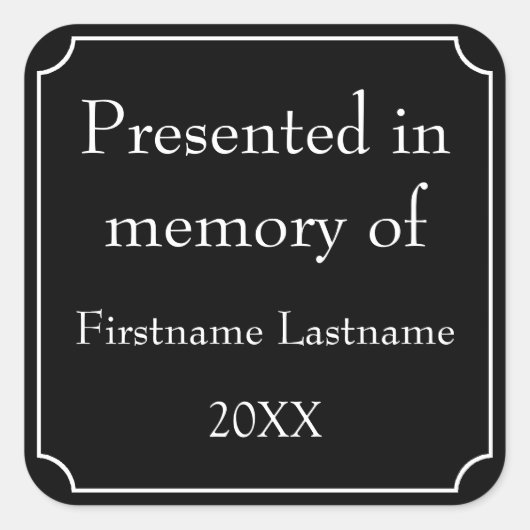 テンプレートのメモリに表示 スクエアシール (正面)