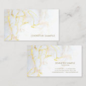 テンプレートのモダンな金ゴールドの大理石のエレガントな金トレンディー 名刺 (正面/裏面)