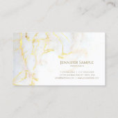 テンプレートのモダンな金ゴールドの大理石のエレガントな金トレンディー 名刺 (裏面)