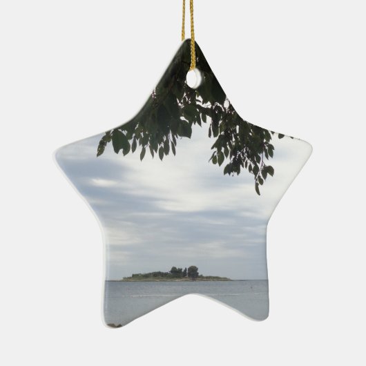 テンプレートの写真の長方形のカメラ セラミックオーナメント (右)