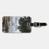 テンプレートの写真の長方形のカメラ ラゲッジタグ (正面横)