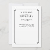 テンプレートの古い学校の枠結婚式招待状 招待状 (裏面)