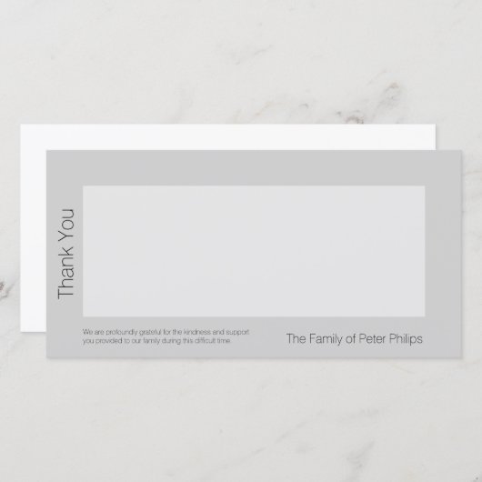 テンプレートの悔やみや弔慰は感謝していしています2つはお気に入りのなイメージを加えます サンキューカード (正面/裏面)