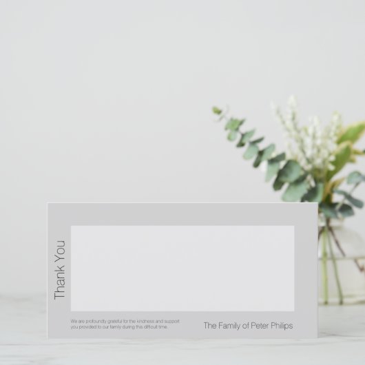 テンプレートの悔やみや弔慰は感謝していしています2つはお気に入りのなイメージを加えます サンキューカード (スタンド正面)