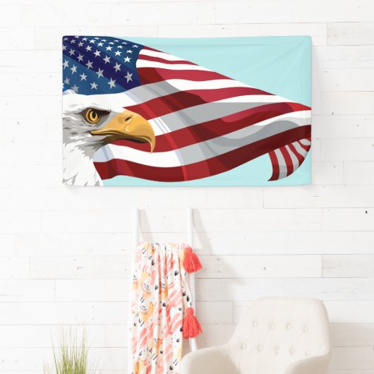 テンプレートの旗およびワシ 横断幕 (インサイチュ)