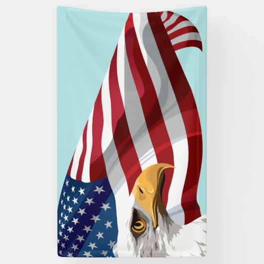 テンプレートの旗およびワシ 横断幕 (縦)