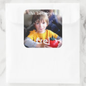 テンプレートの正方形フォトカスタマイズ蔵書票 スクエアシール (バッグ)