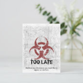 テンプレートの生物学的災害［有害物質］のグランジなカスタマイズ可能 招待状 (スタンド正面)