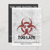 テンプレートの生物学的災害［有害物質］のグランジなカスタマイズ可能 招待状 (正面/裏面)