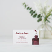 テンプレートは赤いマニキュアを滴らせました 名刺 (スタンド正面)