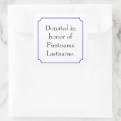 テンプレートを祝って寄付 スクエアシール (バッグ)